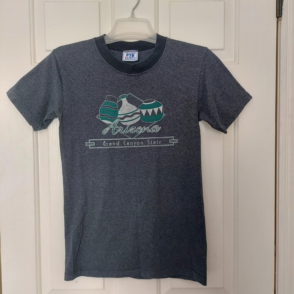 Vintage Plenty Tough PTS Sport Arizona Grand Canyon T-Shirt Small Striped USA